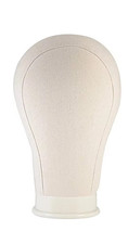 Canvas Block Head Stand Mannequin Head Form a Wig Making Hat Display 22"