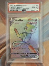 Pokémon PSA 10 Mew VMAX Rainbow Rare 268/264 Fusion Strike 2021 Gem Mint on eBay