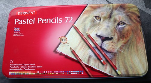Derwent Pastel Pencils, 4mm Core, Metal Tin, 72 Count (32996)