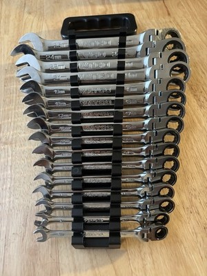 Matco Tools 16 Piece Metric 72 Tooth Combo Ratcheting Flex Wrench Set S7GRFM16