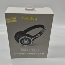 New Heyday Glamgirl Wireless Over-Ear Bluetooth Headphones Black