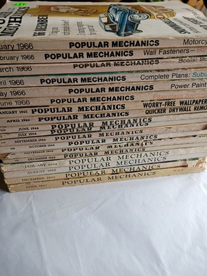 #ad VTG POPULAR MECHANICS MAGAZINE LOT OF 18 Issues 1947 1966 889 $30.00
