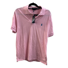 Polo Ralph Lauren Polo Shirt Mens M Pink Custom Slim Fit Short Sleeve 89 NEW