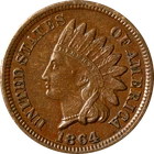 1864BR Indian Cent