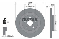 2X Textar Bremsscheibe Bremsscheiben Satz Bremsen Pro Hinten 92343103
