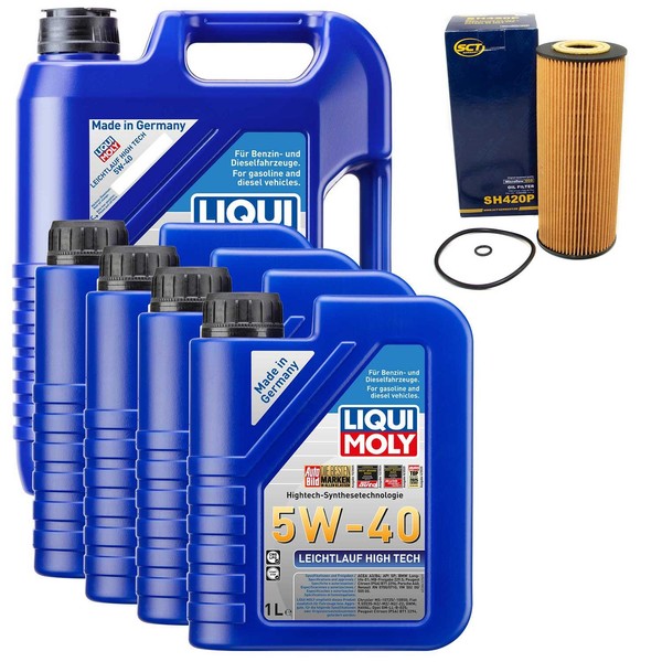 MotoröL Set High Tech 5W-40 Liqui Moly 9 Liter + ÖLfilter FüR VW LT 28-35 28-46-image