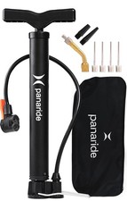 Bike Tire Inflator, Bicycle Hand Air Pump with Dual Presta and Schrader Valves,
