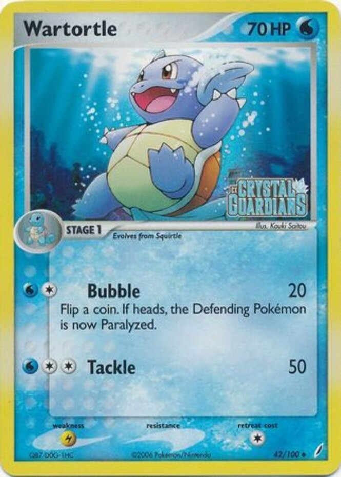 Wartortle - 42/100 - Uncommon - Reverse Holo PL/MP, English