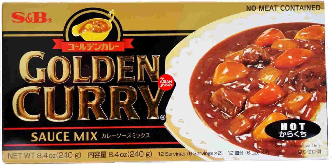 S&B Golden Curry Hot 220g Authentic Japanese Sauce Mix Spicy