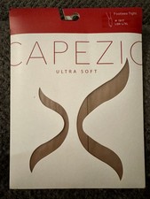 CAPEZIO Ultra Soft FOOTLESS Tights 1917 light suntan, size L/ XL adult NIP