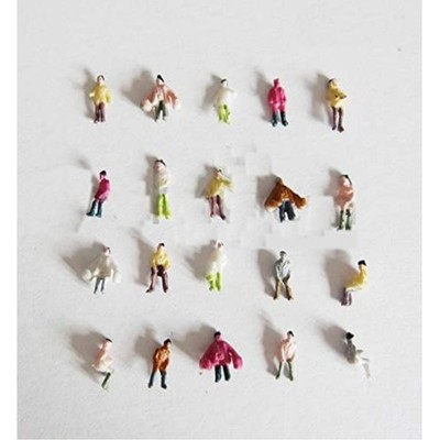 100 x Model Standing Sitting Figures People Hand Painted 1:200 Scale Z