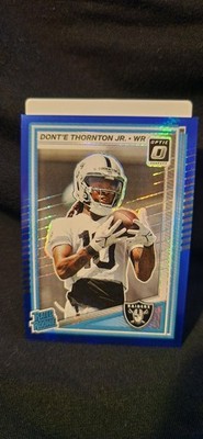 2025 Donruss Optic Rate Rookie Dont'e Thornton Jr. Blue Hyper #279  RAIDERS (RC)