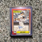 2025 Topps Series 1 Baseball Ben Rice 1990 Auto On Card 90A-BRI Rookie RC