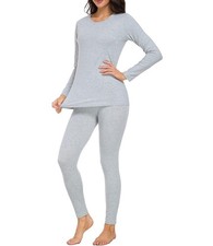 Women's Cotton Thermal Underwear Set Long Johns Base Layer Pajama Set for Wom...