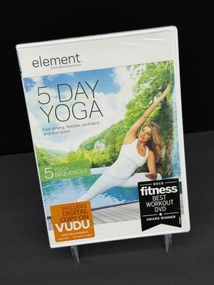 Element 5 Day Yoga Fitness (DVD, 2014) NEW