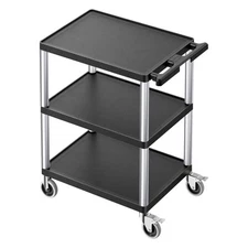 Uimoso 3-shelf Utility Cart 300 lbs 27.6 x 18.1-inch Service Cart with Wheels