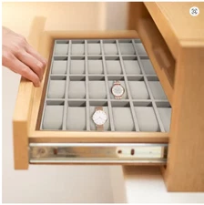 24 Slot Watch Box Case 40x33x4.5cm Jewelry Display Travel Storage Home