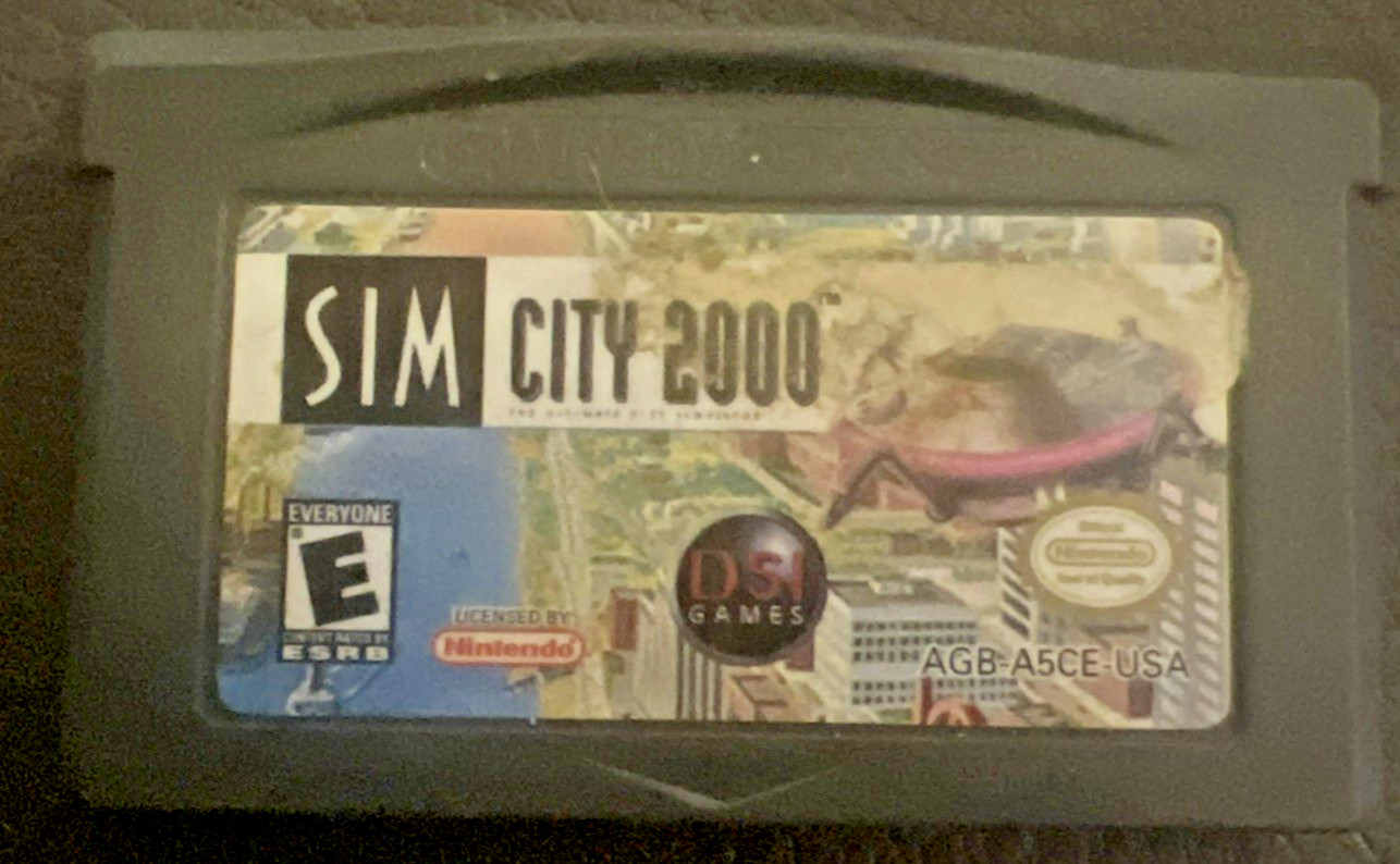 SimCity 2000 - Nintendo Game Boy Advance (GBA) - Authentic - Tested