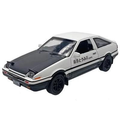 1/36 Initial D AE86 Toy Car Diecast Models Pull Back Sound Light Door Opened ABS