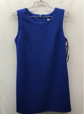 Tommy Hilfiger Women's Royal Blue Sleeveless Textured Diamond Shift Dress NWT 8