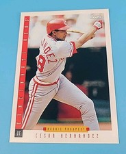 1993 Score Cesar Hernandez  #302 Rookie Cincinnati Reds Baseball Card. rookie card picture