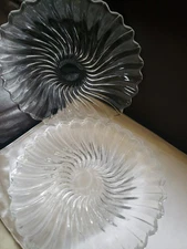 7" CRISTAL D'ARQUES-DURAND Soleil Salad/Snack/ Bread/ Desert Plates. 4 Plate Set