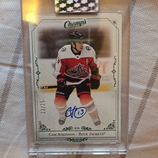 Upper Deck 2020-21 Clear Cut Cam Atkinson C-CA Autograph Blue Jackets /25