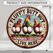 1pc Aluminum Rooster Tin Metal Signs Home D cor Farmhouse Chicken Coop Wall Hang