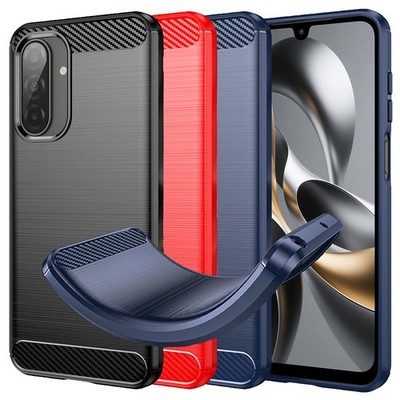 TPU Hülle für Samsung Galaxy A17 Carbon Fiber Skin Brushed Schutzcover Soft Case