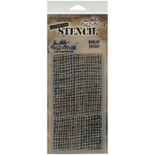 Stampers Anonymous Tim Holtz Layered Stencil 4.125"X8.5"-Burlap New
