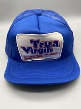 Try A Virgin Islands Hat Cap Patch Blue St Thomas Mesh Trucker Snapback