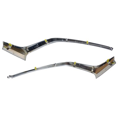 Front Bumper Left & Right Grille Chrome Molding Trim Strip For