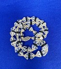 Vintage White Gold Filled Cut Crystal Black Jet Bead Necklace 17" — photo 8