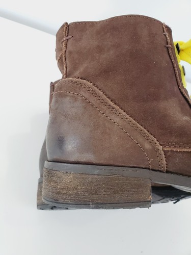 Steve Madden Mujer GOBBIN Botas con Cordones al Tobillo Cuero Marrón Cremallera Tacones Bajos Talla 10 - Imagen 5 de 11