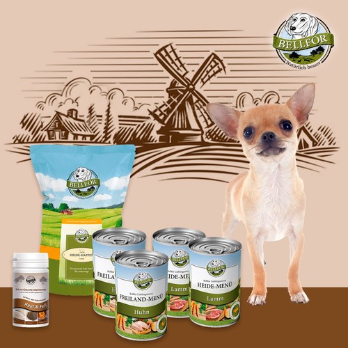 Bellfor Hundefutter Nass Huhn Lamm Soft Snack Haut & Fell Pulver - Chihuahua Set - Bild 1 von 10