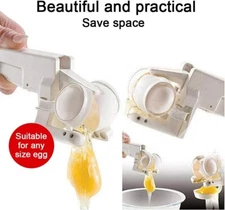 EZCracker Handheld Egg Cracker & Yolk Separator Kitchen Tool ROMPE HUEVOS
