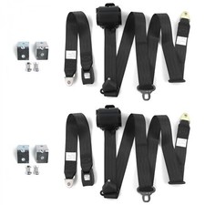 Chevy Nova 1975 - 1979 Standard 3pt Bk Seat Kit Wbrackets-2 Belts