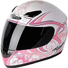 NITRO DYNAMO WHITE PINK FULL FACE MOTORCYCLE MOTORBIKE CRASH HELMET