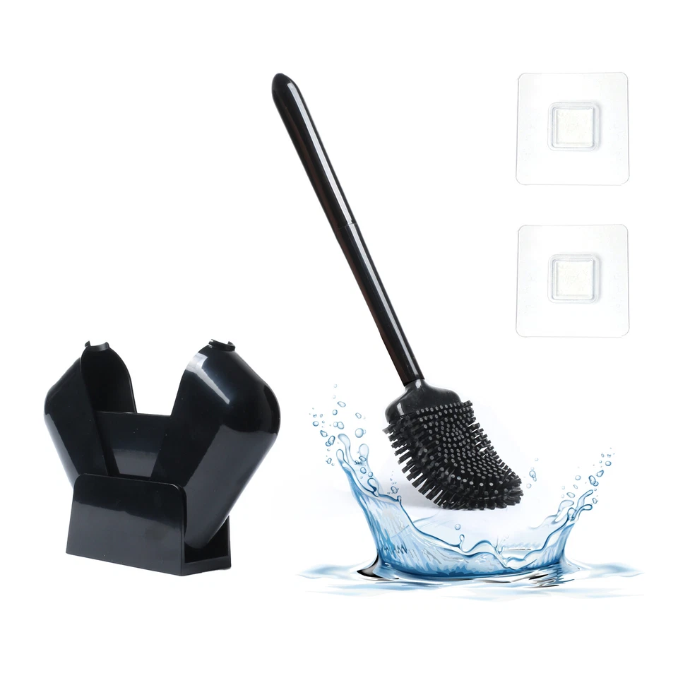 Toilet Brush and Holder Set for Bathroom Flexible Toilet Cleaning Bowl Brush Set - Image 2 of 4