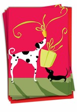 12 Funny Merry Christmas Cards (1 Design, 12 Cards) - Dalmation B1750