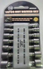 YH 14PC Power Nut Driver Drill Bit Set Socket Bit Adapter metric & SAE Socket