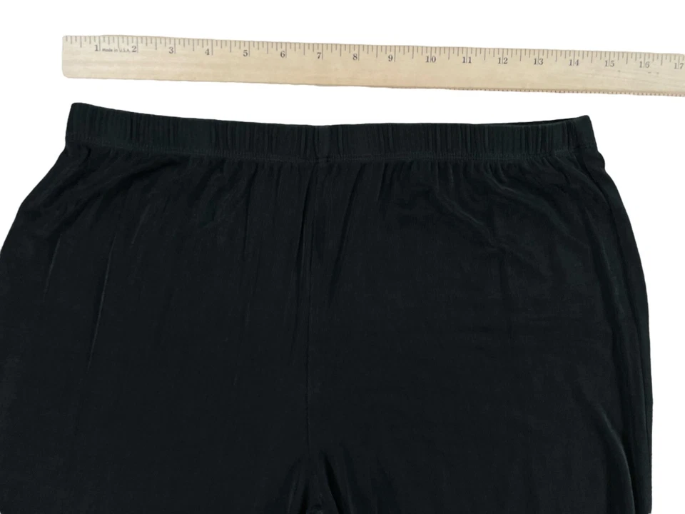 Pantalones de lavandería franceses para mujer talla M negros cintura elástica elásticos rectos salón Foto 4 de 4