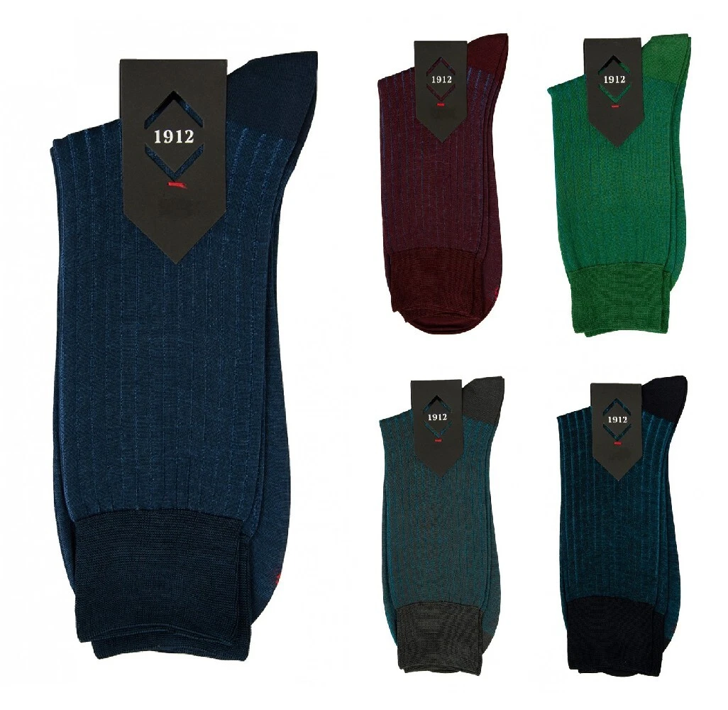 CIOCCA mille912 men's socks, a pair of short, ribbed pure cotton socks item S536