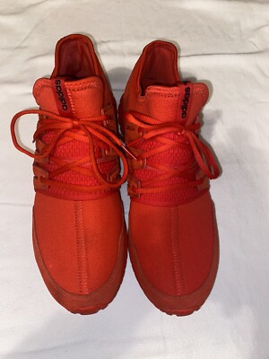 Adidas Mens Tubular Radial S80116 Red Running Shoes Lace Up Size 12 Used W/  Box