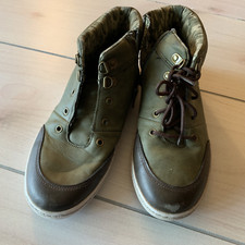 boys 5 art class hightop sneakers green