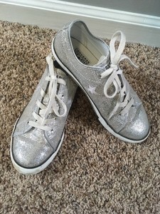 silver sparkly chucks