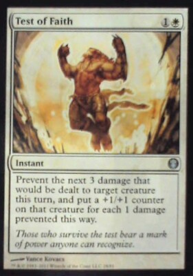 Test of Faith - Duel Decks: Knights vs. Dragons: #28, Magic: The Gathering