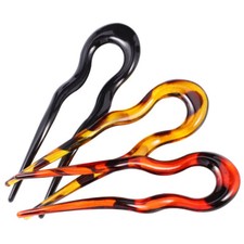 3 Pcs Tortoise Hair Sticks Chinese Hair Chopsticks Chignon Hair Stick