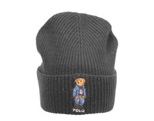 men's polo bear blue jean jacket cuffed hat