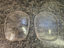 Lot Of 2 C. M. Hall Bi-ray Clear Glass Head Lamp Lens Lot 101